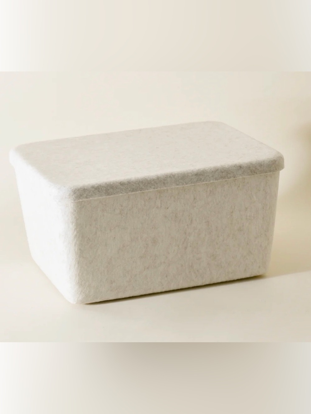 SortJoy The Sculpted Bin - Wide with Lid / Stone
